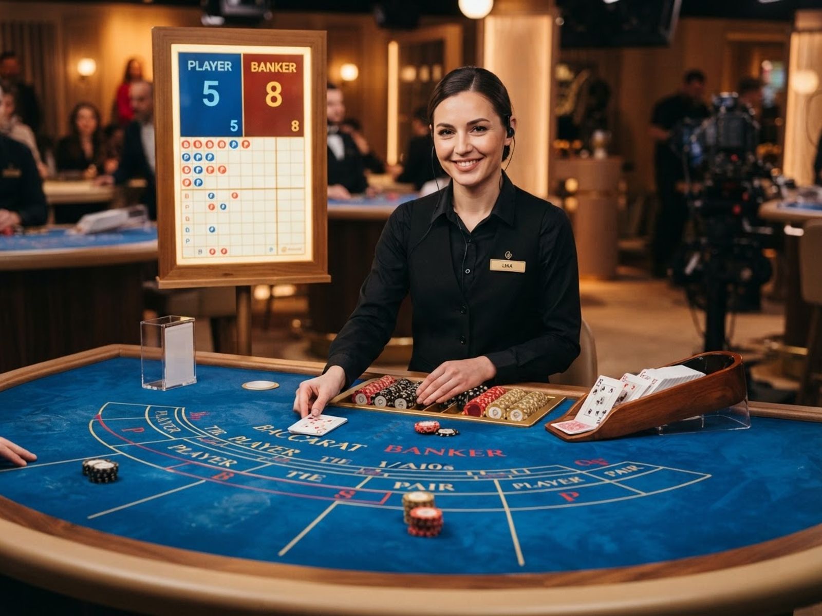 Table de baccarat en direct