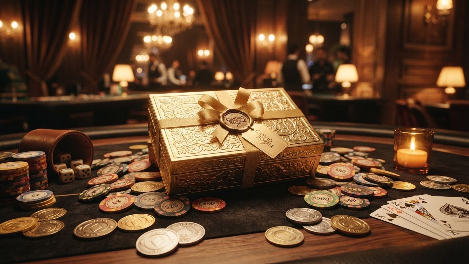 Cadeau et jetons pour le bonus de bienvenue
