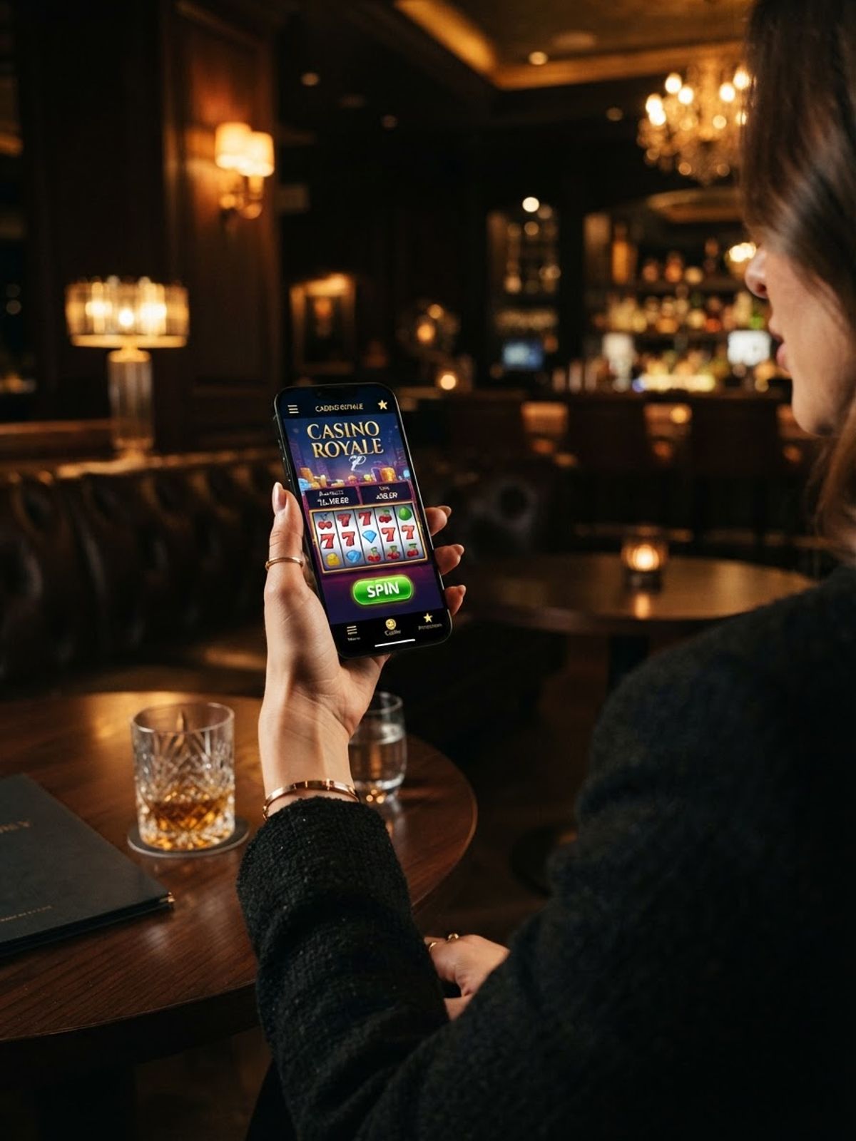 Azur Casino ouvert sur un smartphone
